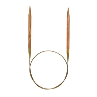 Addi 63081 Rundnadel aus Olivenholz, 100 cm x 3,0 mm, gold, 3 mm im Sale